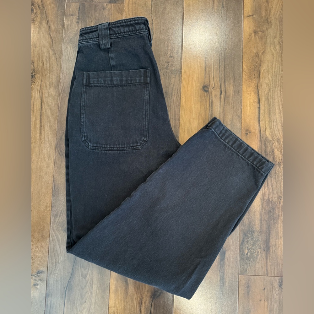 Alex Mill Black Wide-Leg High-Rise Pants